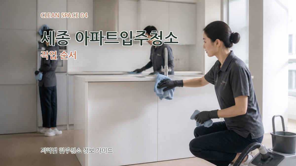 세종 아파트입주청소 작업 순서