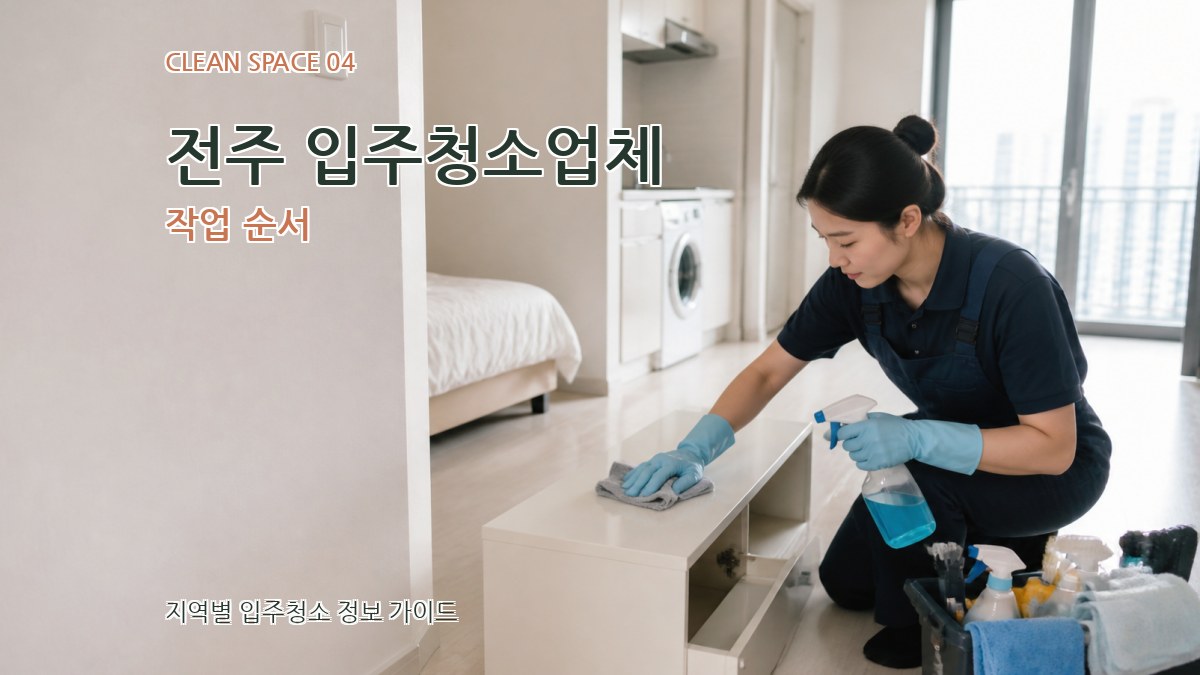 전주 입주청소업체 작업 순서