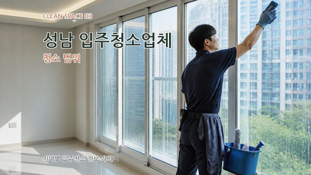 성남 입주청소업체 청소 범위