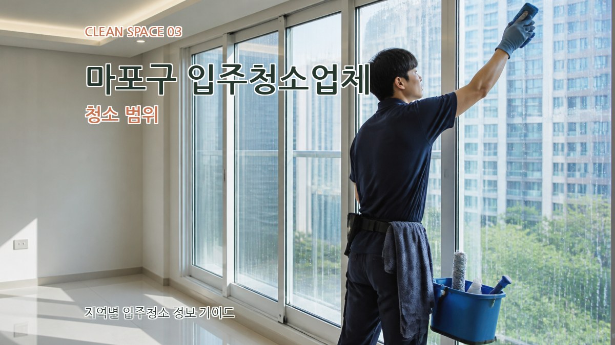 마포구 입주청소업체 청소 범위