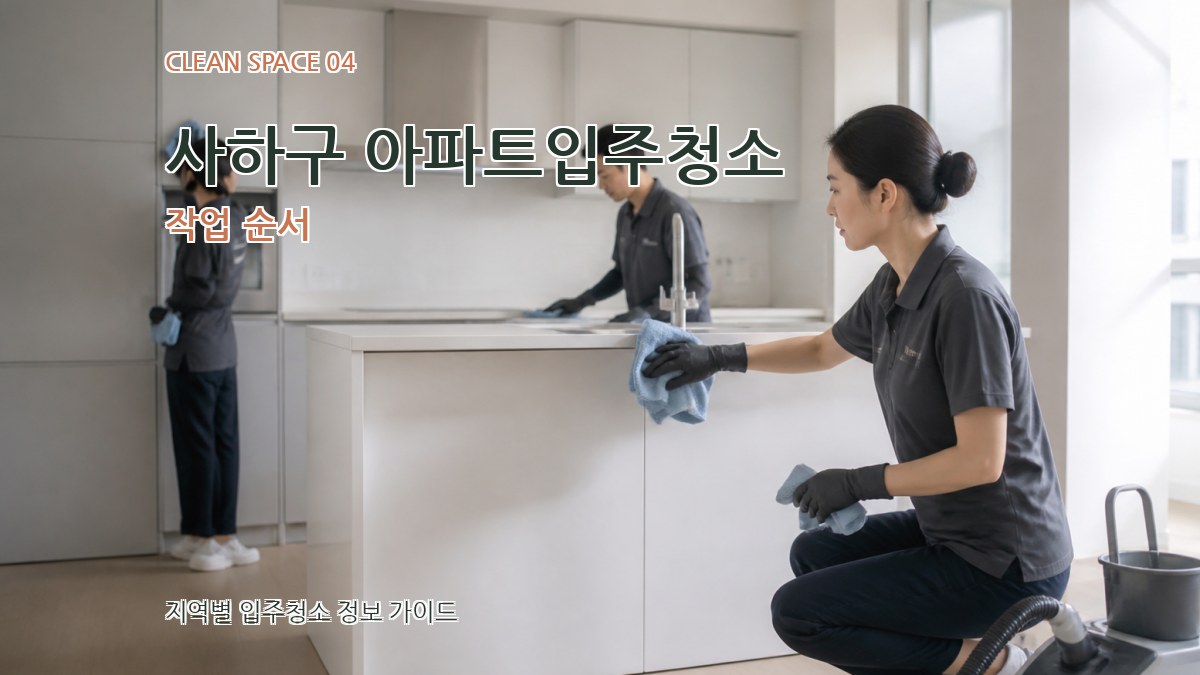 사하구 아파트입주청소 작업 순서