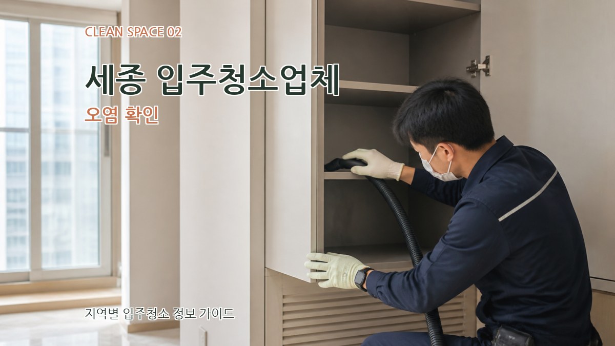 세종 입주청소업체 오염 확인