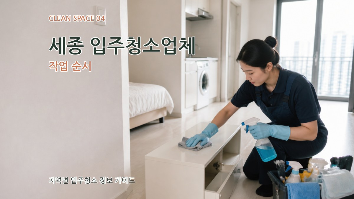 세종 입주청소업체 작업 순서