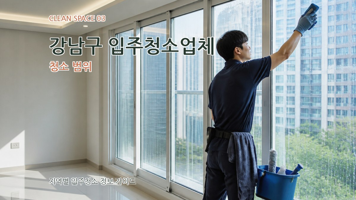 강남구 입주청소업체 청소 범위