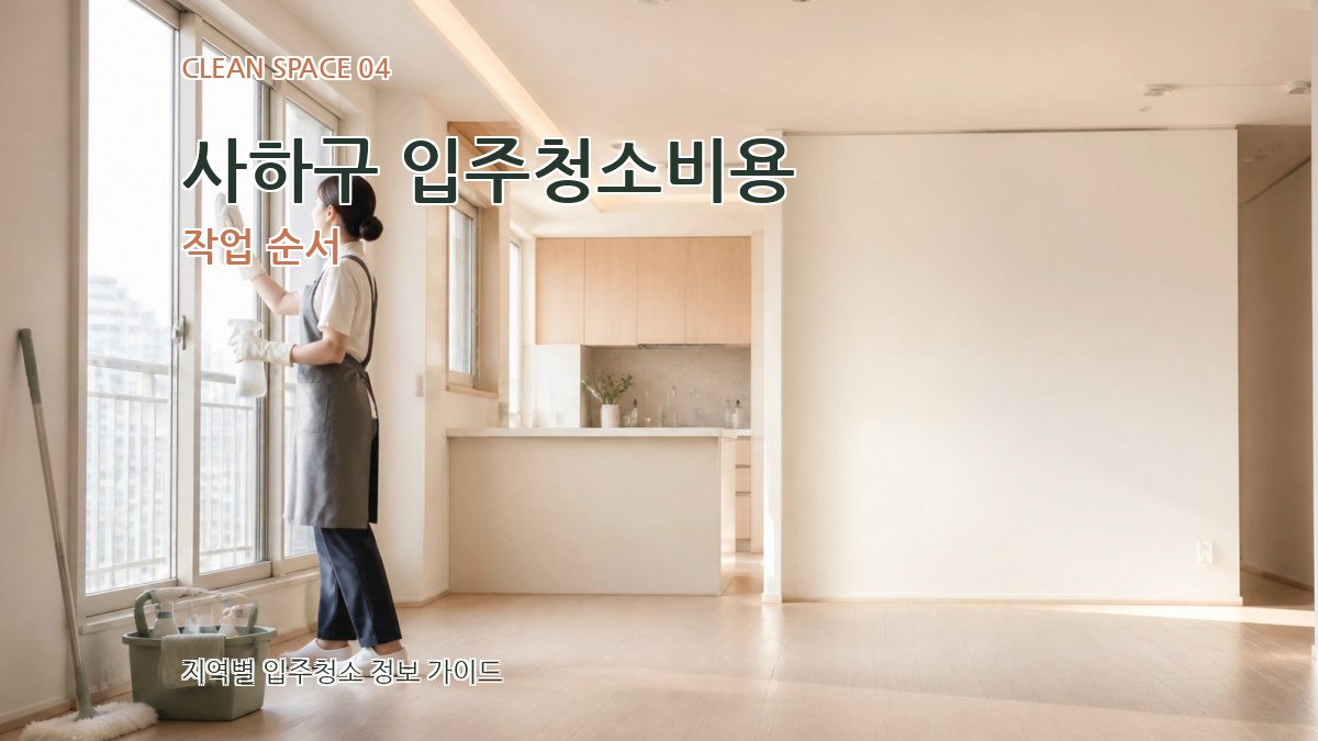 사하구 입주청소비용 작업 순서