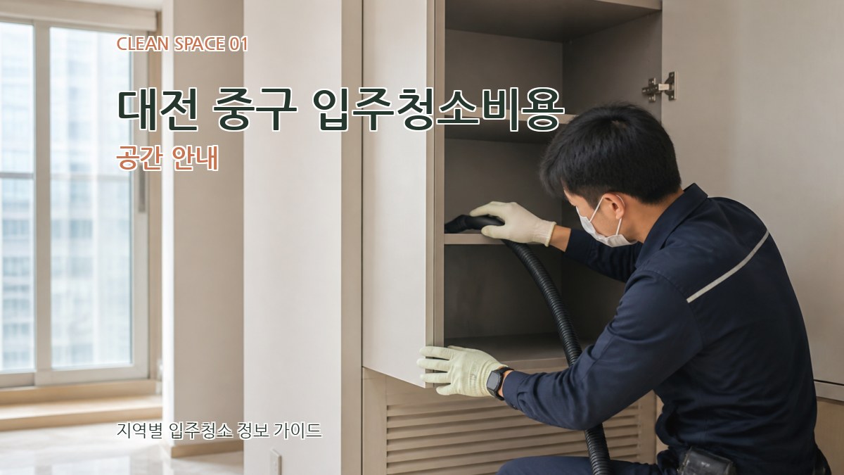 대전 중구 입주청소비용