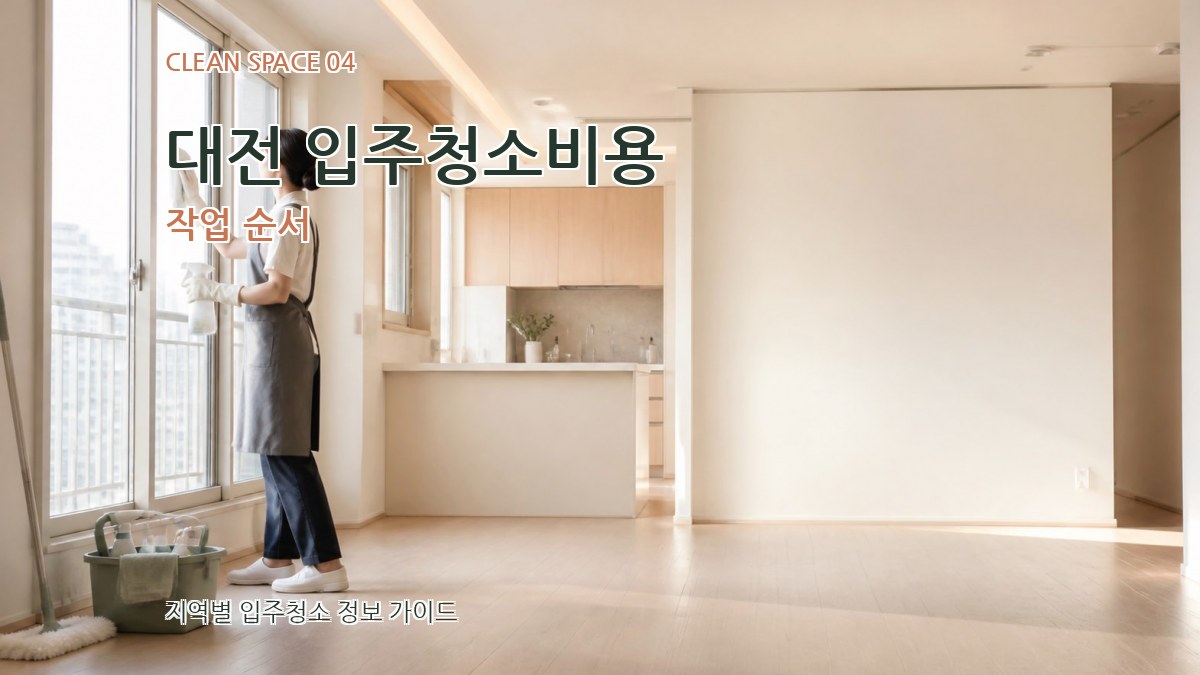 대전 입주청소비용 작업 순서