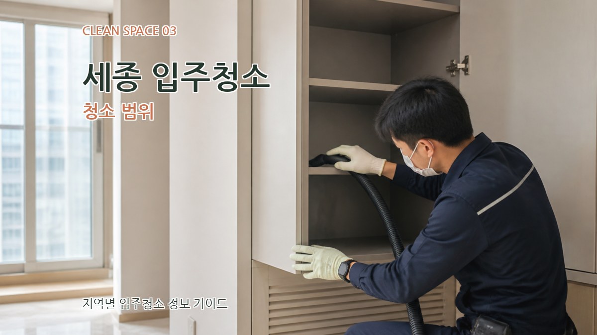 세종 입주청소 청소 범위