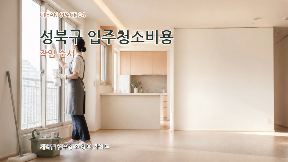 성북구 입주청소비용 작업 순서