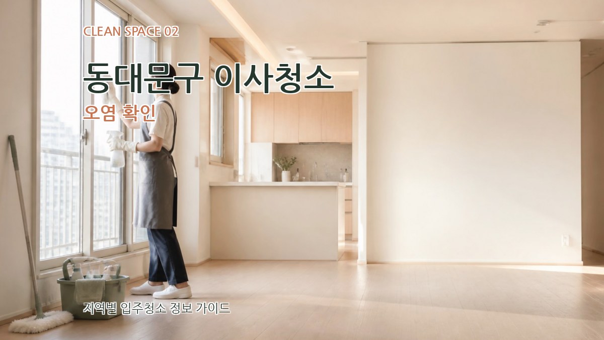동대문구 이사청소 오염 확인