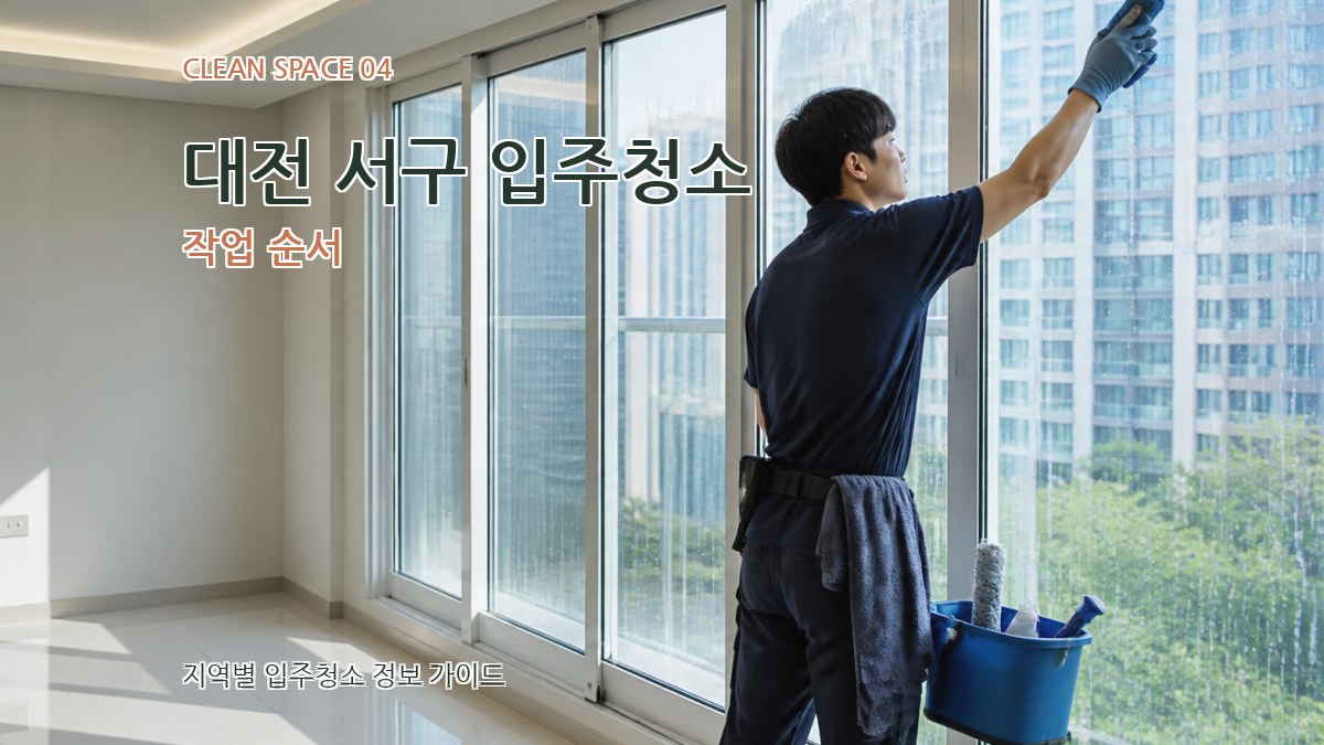 대전 서구 입주청소 작업 순서