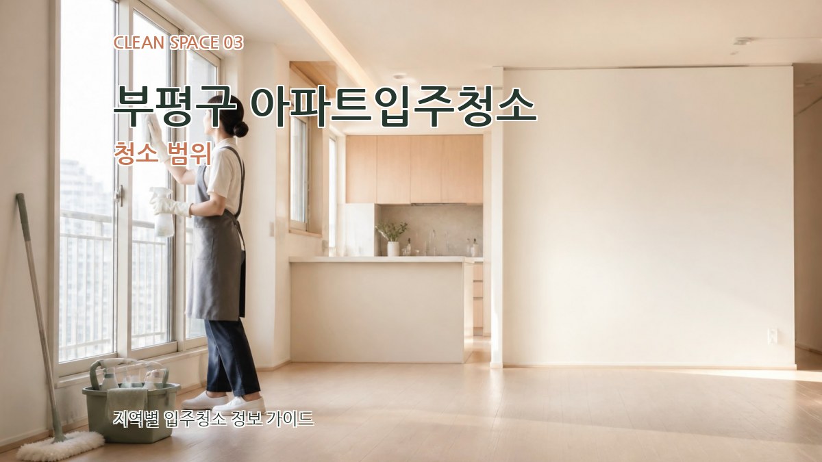 부평구 아파트입주청소 청소 범위