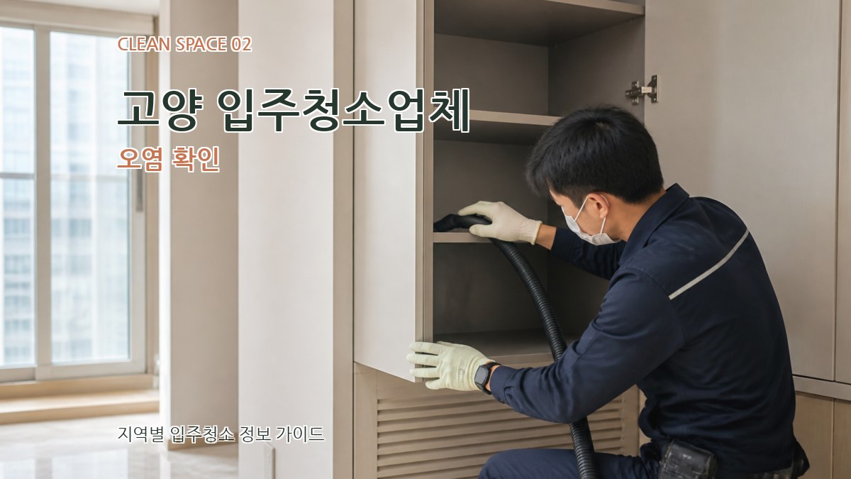 고양 입주청소업체 오염 확인