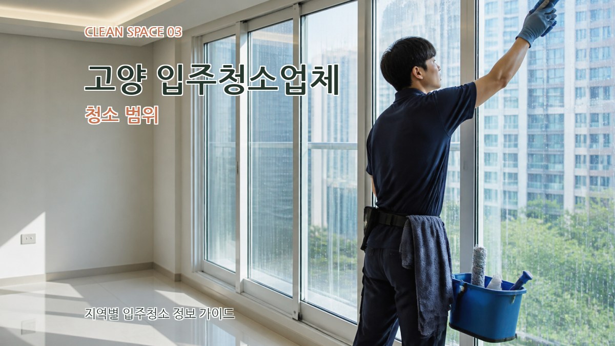 고양 입주청소업체 청소 범위