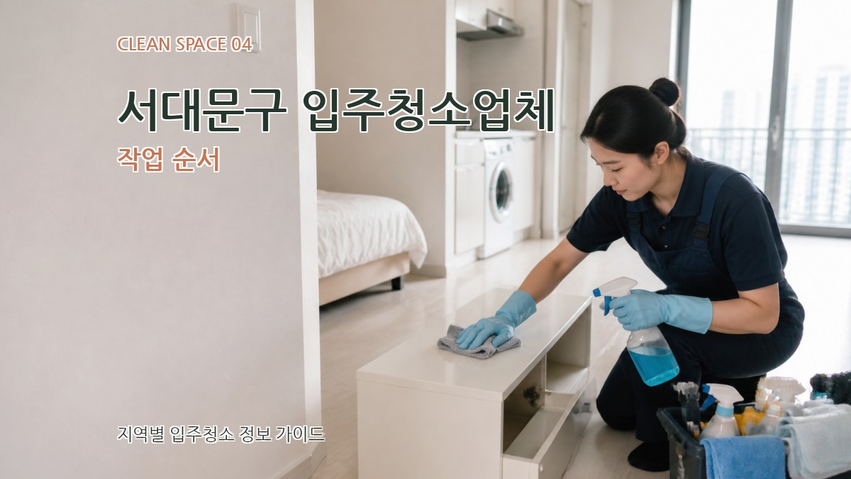 서대문구 입주청소업체 작업 순서