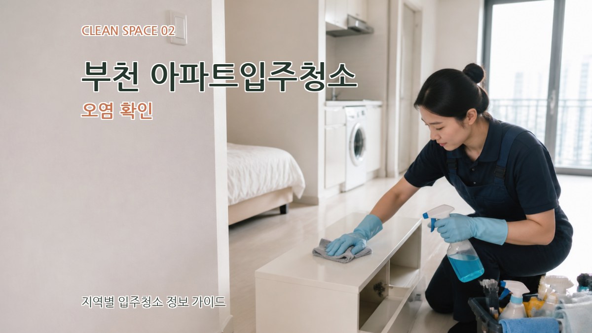 부천 아파트입주청소 오염 확인
