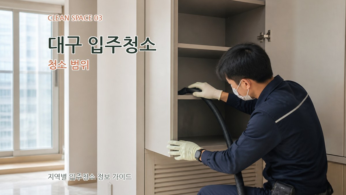 대구 입주청소 청소 범위