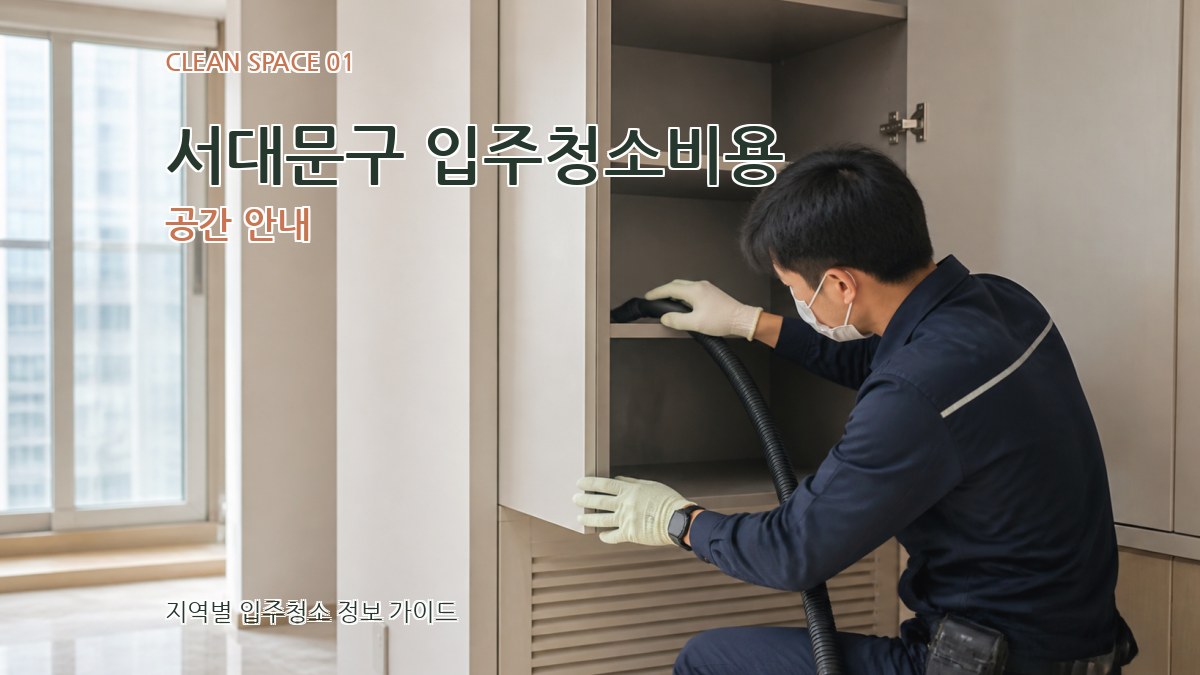 서대문구 입주청소비용
