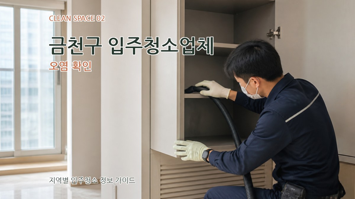 금천구 입주청소업체 오염 확인