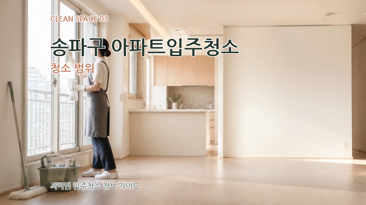 송파구 아파트입주청소 청소 범위