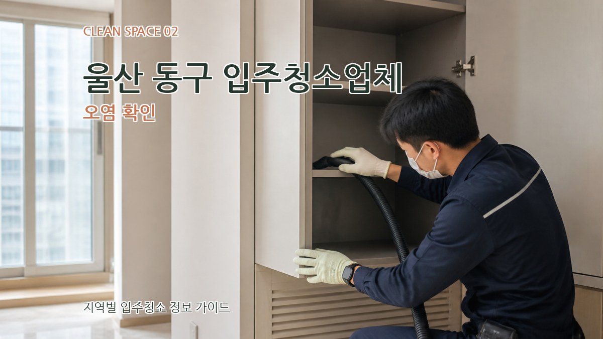 울산 동구 입주청소업체 오염 확인