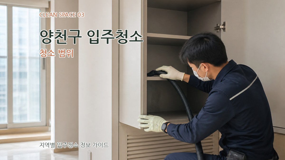 양천구 입주청소 청소 범위