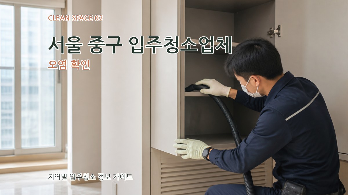 서울 중구 입주청소업체 오염 확인