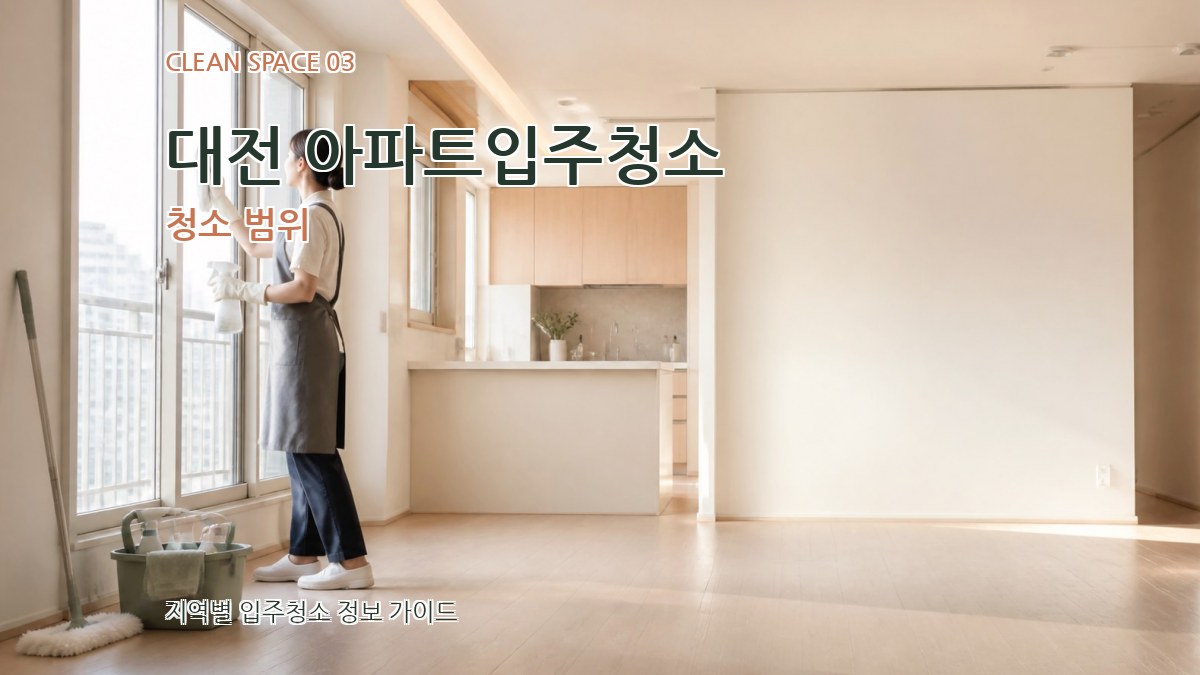 대전 아파트입주청소 청소 범위