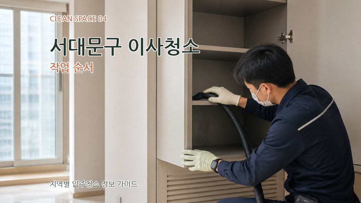 서대문구 이사청소 작업 순서